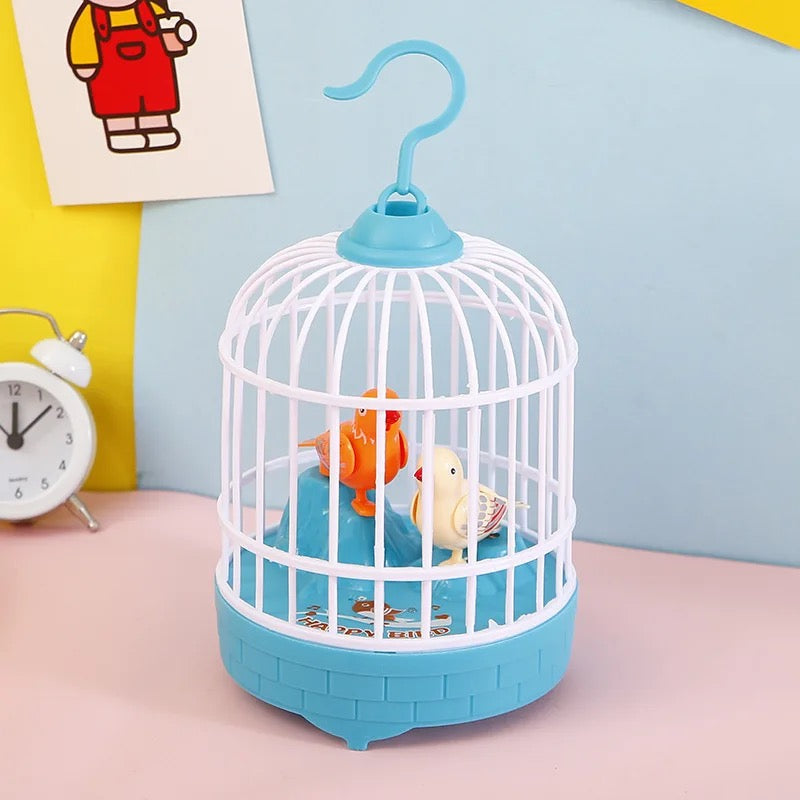 Mini Bird Cage Toy for Kids with Lights &amp; Music – Moving Singing Birds Interactive Toy