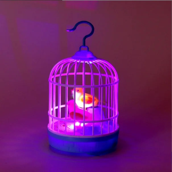Mini Bird Cage Toy for Kids with Lights &amp; Music – Moving Singing Birds Interactive Toy