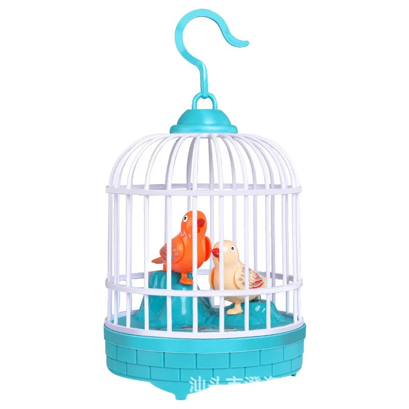 Mini Bird Cage Toy for Kids with Lights &amp; Music – Moving Singing Birds Interactive Toy