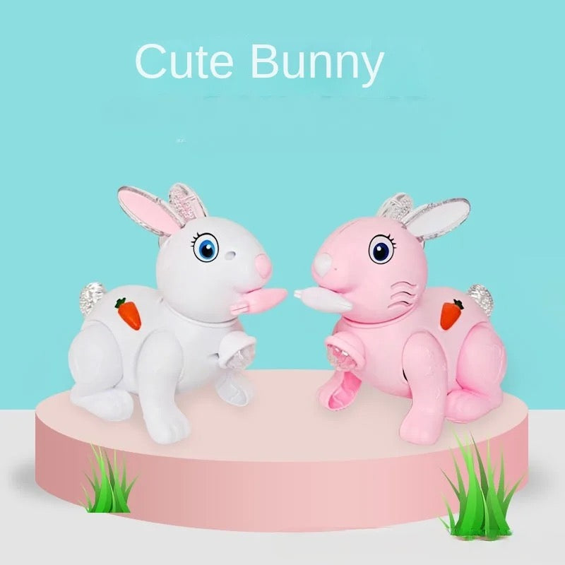 Electric Bunny Rabbit Walking Toy – Lights &amp; Music Interactive Pet Toy for Kids