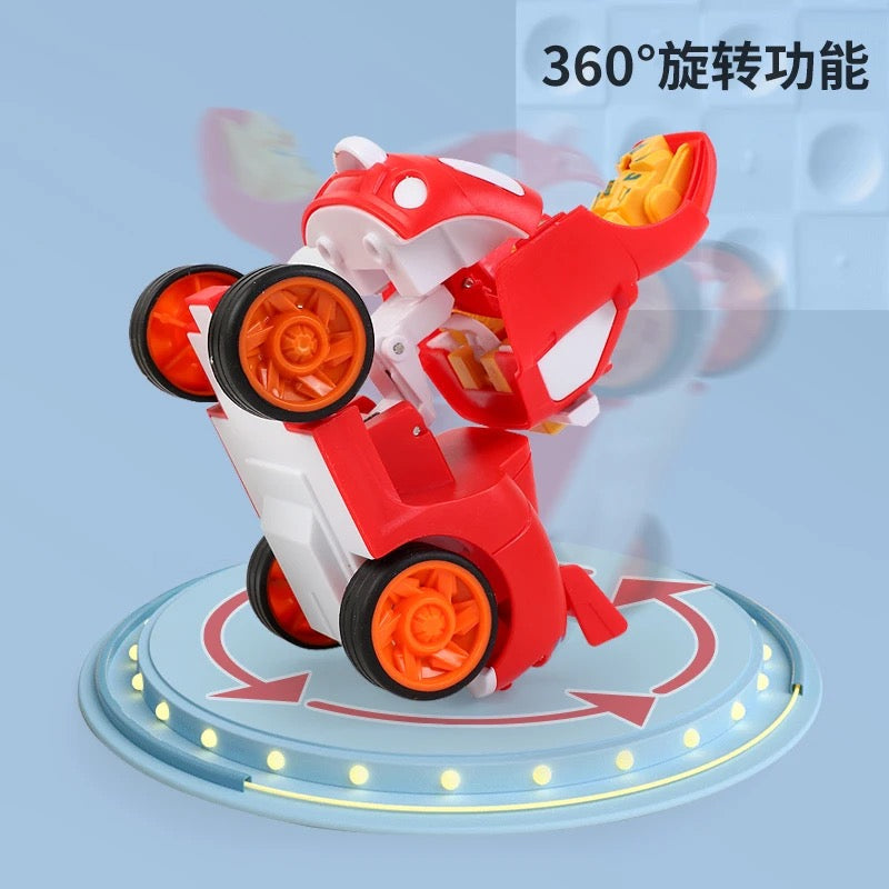 Cartoon Robot Transformer Mini Robot Car – 2-in-1 Transforming Toy for Kids