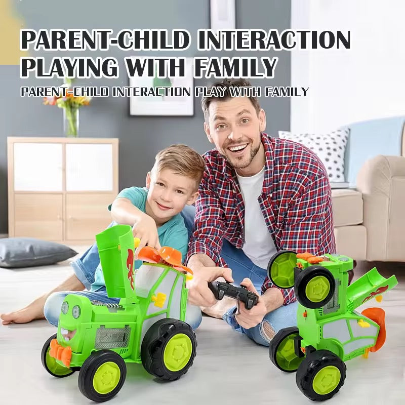 Jumping Tractor Crazy Car – Stunt Bouncing &amp; Music Toy for Kids