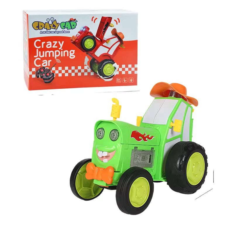 Jumping Tractor Crazy Car – Stunt Bouncing &amp; Music Toy for Kids