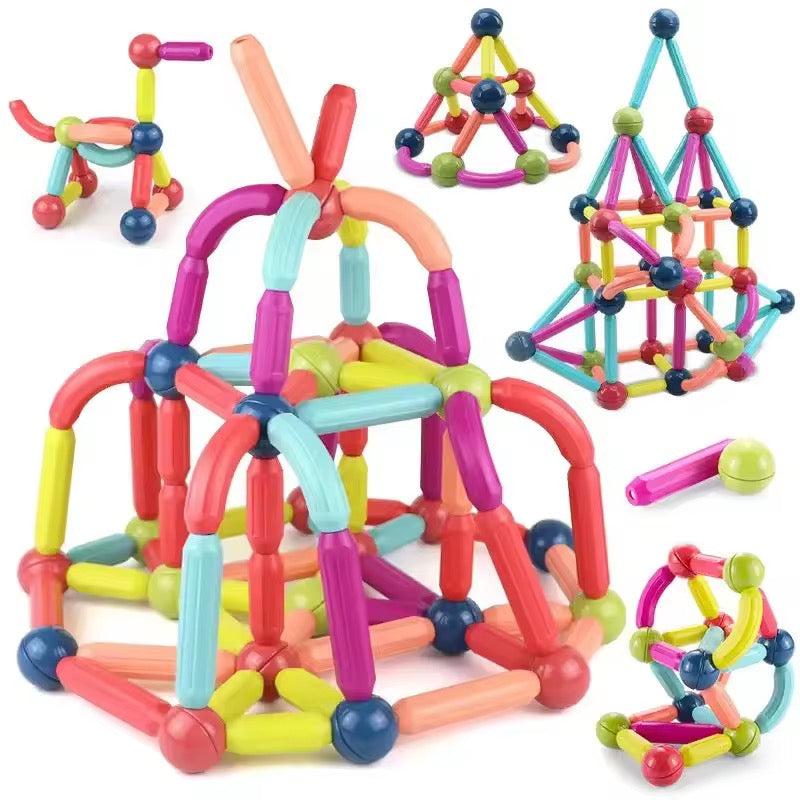 Magnetic Building Blocks Set for Kids 3+ – Educational &amp; Creative Construction Toy