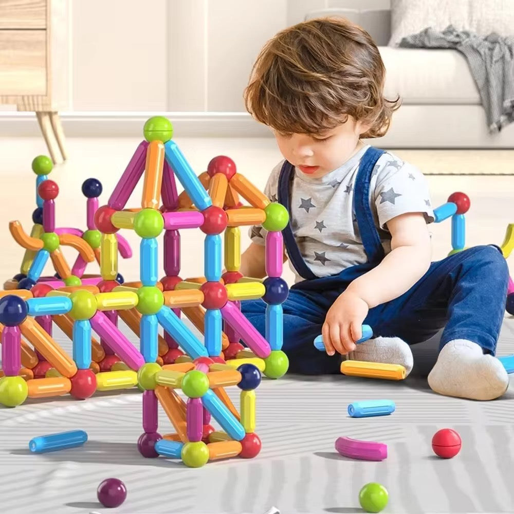Magnetic Building Blocks Set for Kids 3+ – Educational &amp; Creative Construction Toy