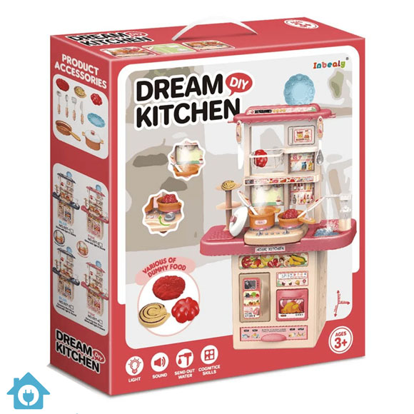 Kids Dream Kitchen Playset with Light & Music - accessories