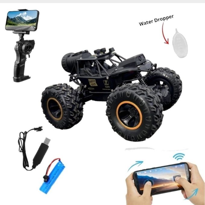 RC Rock Crawler With Camera WiFi 720P HD FPV Camera & Spray Function Alloy Body for kids