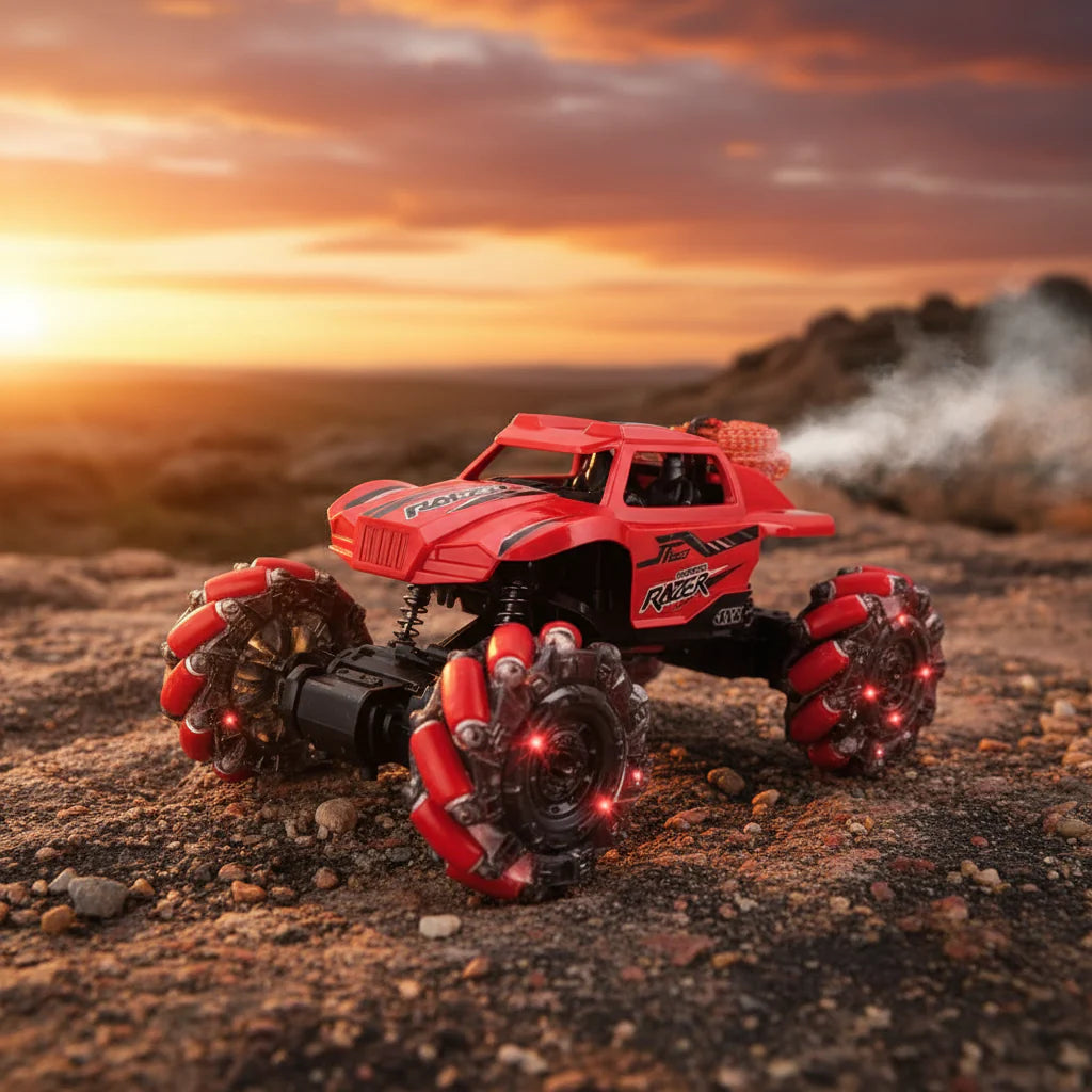2.4GHz RC Stunt Climbing Truck with Smoke & LED Lights – Ultimate Off-Road RC Adventure