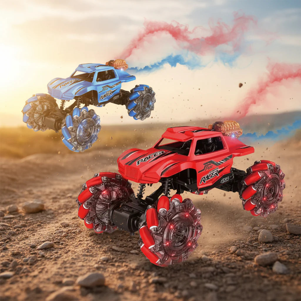 2.4GHz RC Stunt Climbing Truck with Smoke & LED Lights – Ultimate Off-Road RC Adventure