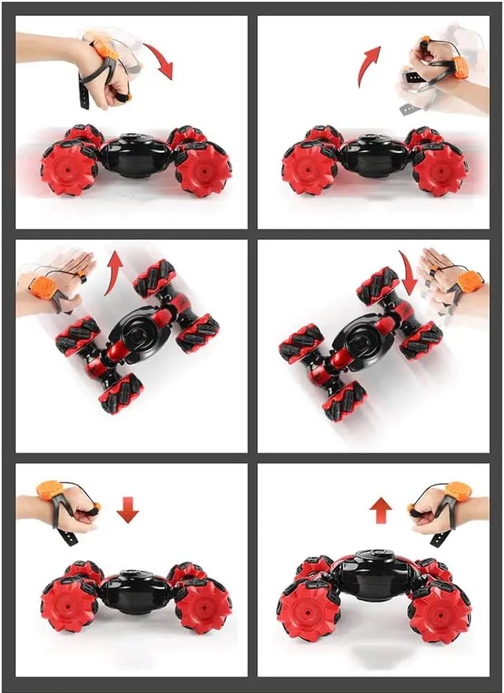 Remote Control Twisting Hand Gesture Sensing RC Stunt Car – 360° Transforming Off-Road Racer