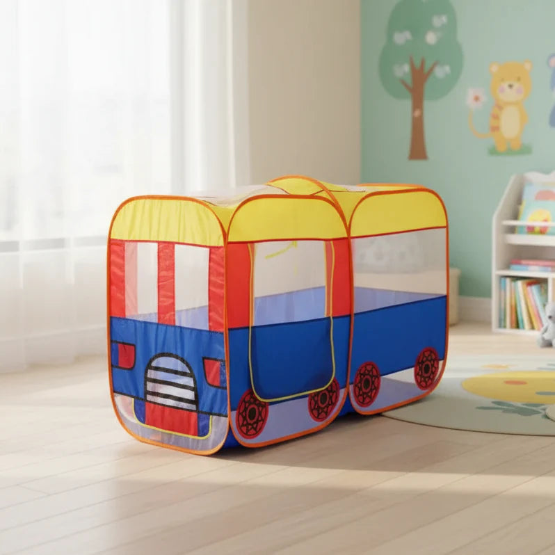 Pop Up House Tent | Bus Style Kids Play Tent Indoor & Outdoor