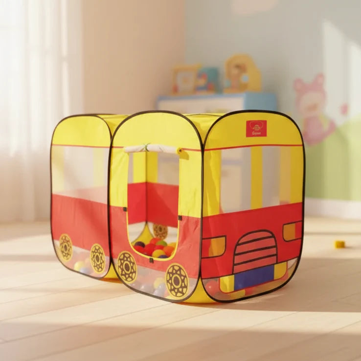Pop Up House Tent | Bus Style Kids Play Tent Indoor & Outdoor