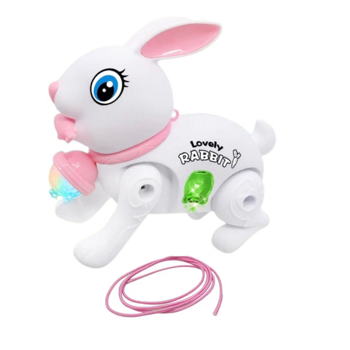 Electric Bunny Rabbit Walking Toy – Lights &amp; Music Interactive Pet Toy for Kids