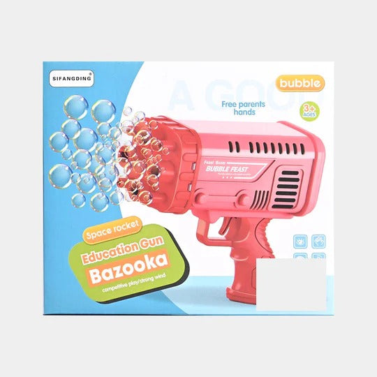 Bubble Machine Gun 36 Holes Blaster for Kids – Automatic Bubble Blower with LED Lights