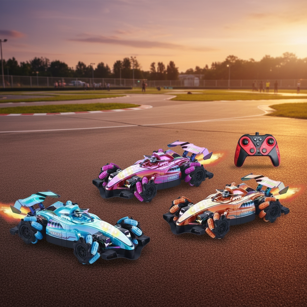 Stunt RC Drift Racing Car with Smoke & Light High-Speed Remote Control Drift Car for Kids
