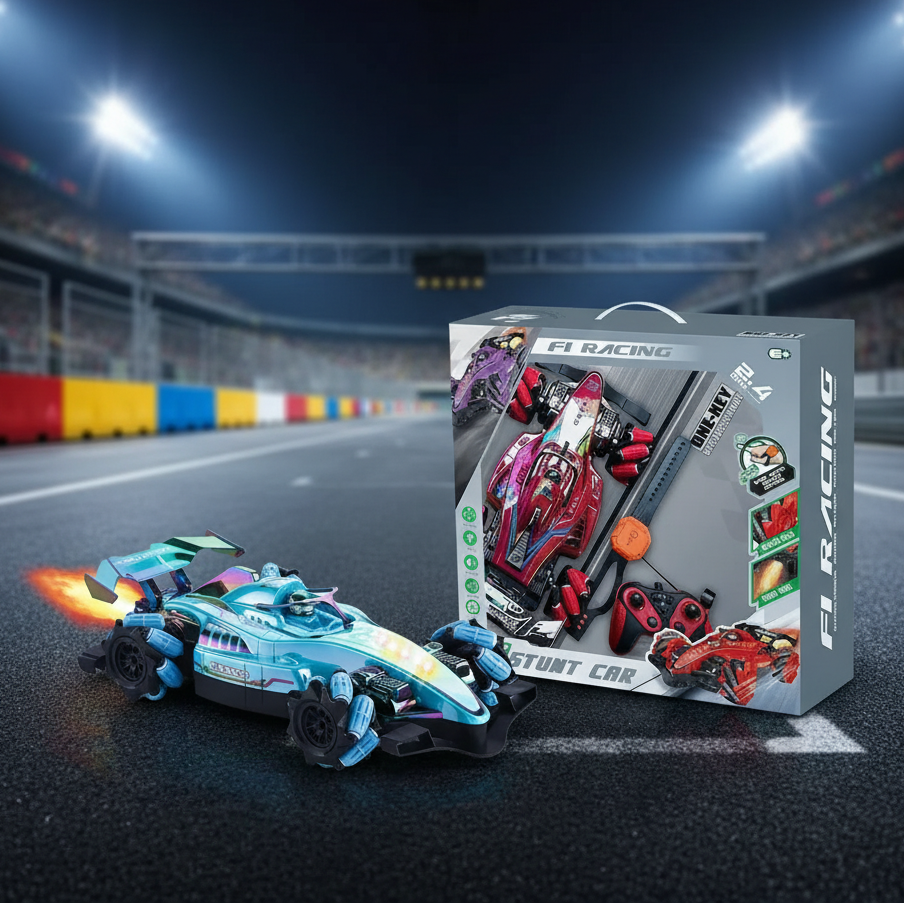 Stunt RC Drift Racing Car with Smoke & Light High-Speed Remote Control Drift Car for Kids