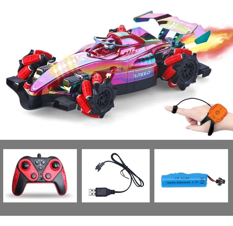 Stunt RC Drift Racing Car with Smoke & Light High-Speed Remote Control Drift Car for Kids