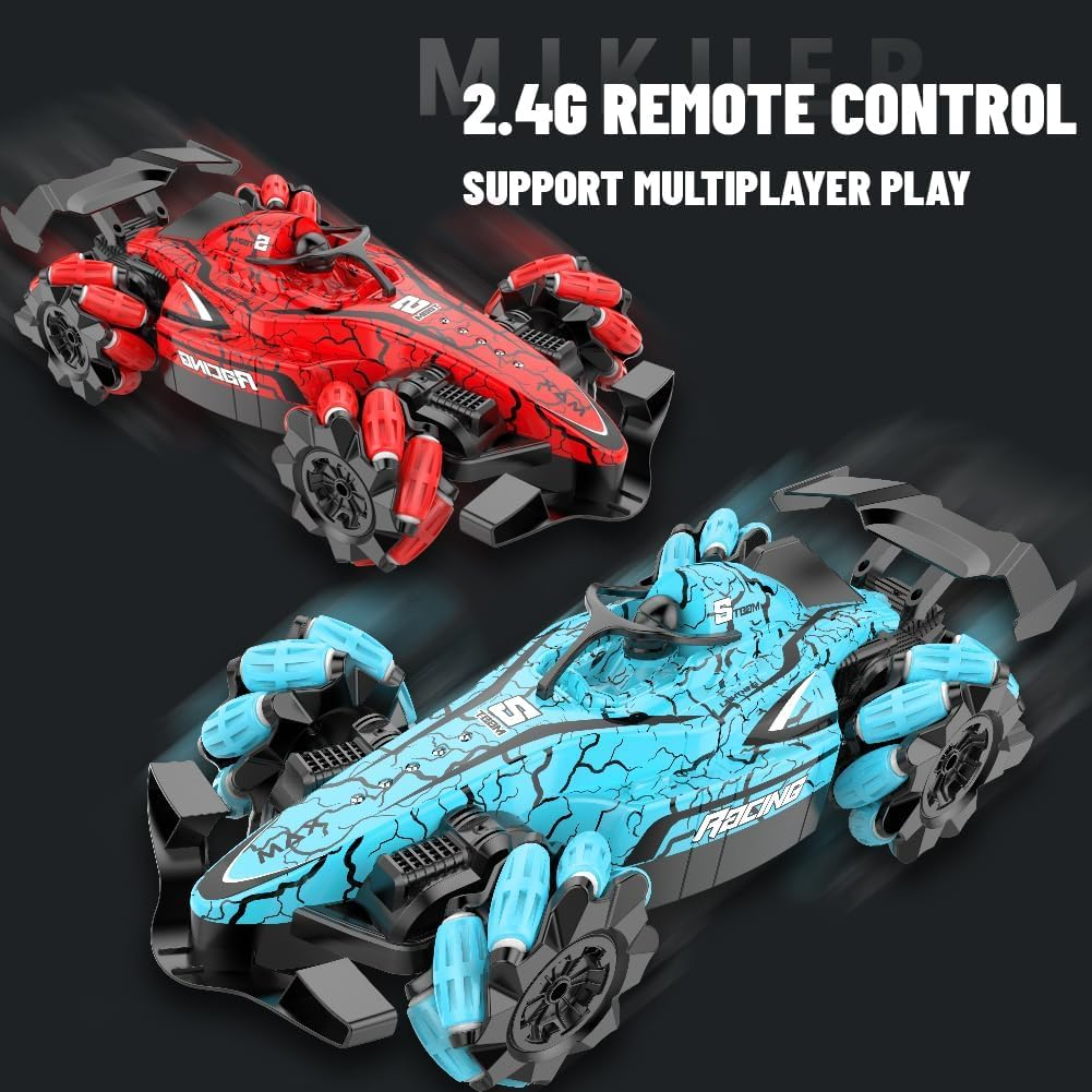 Stunt RC Drift Racing Car with Smoke & Light High-Speed Remote Control Drift Car for Kids