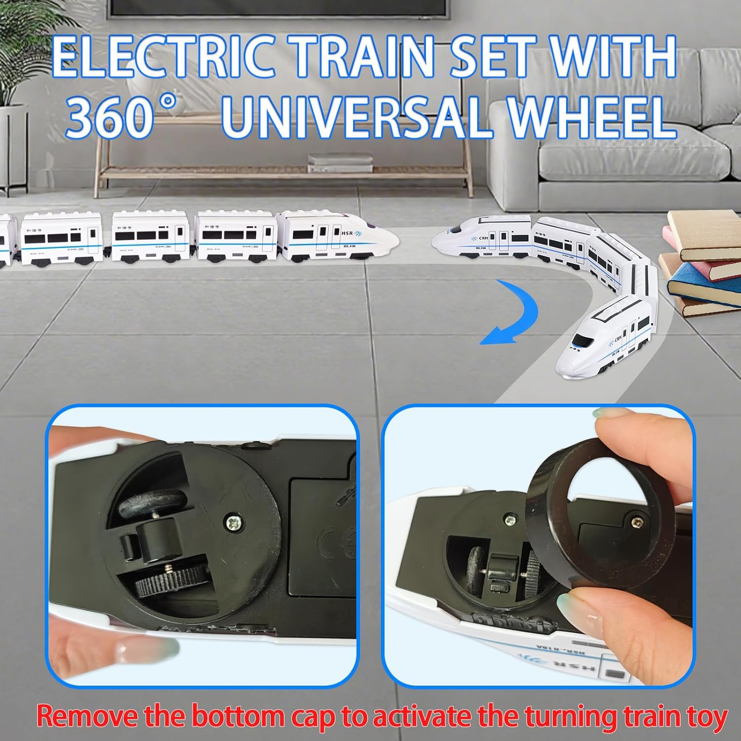 Electric RC Train Toy for Kids  – Remote Control Train with Lights &amp; Sounds