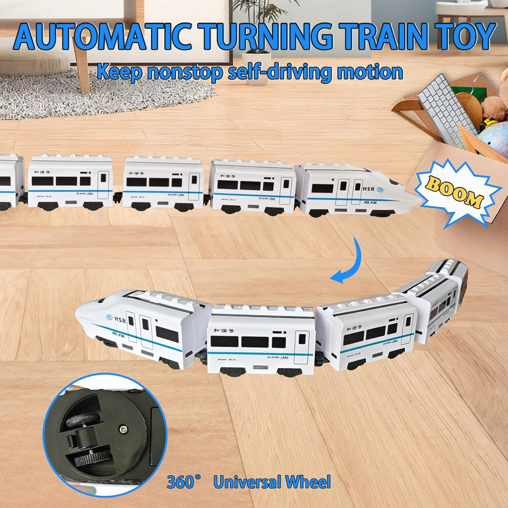 Electric RC Train Toy for Kids  – Remote Control Train with Lights &amp; Sounds