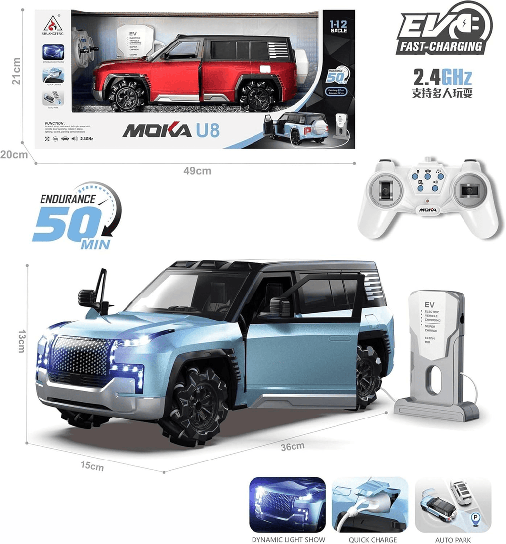 RC MOKA U8 EV SUV Electric Car 1:12 Scale-Premium Remote Control SUV for Kids