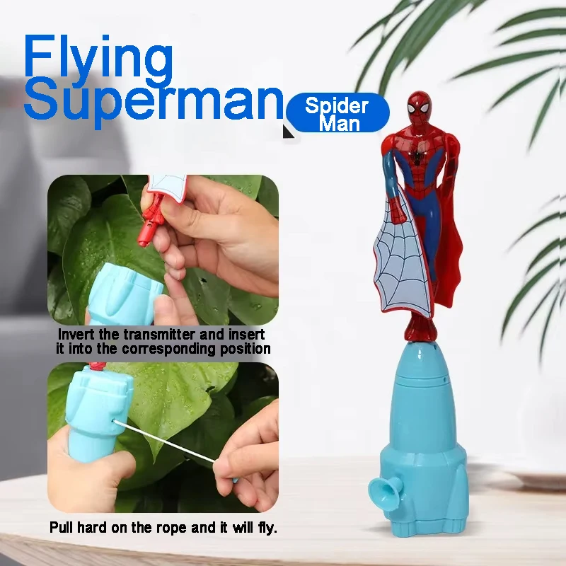 Flying Spiderman Action Toy for Kids – Hand Press Launcher Toy