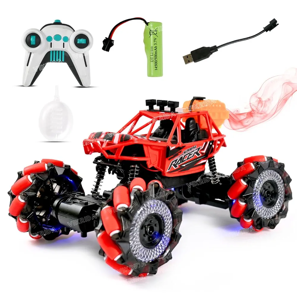 2.4GHz RC Stunt Climbing Truck with Smoke & LED Lights – Ultimate Off-Road RC Adventure
