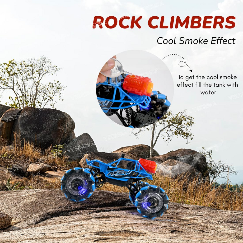 2.4GHz RC Stunt Climbing Truck with Smoke & LED Lights – Ultimate Off-Road RC Adventure