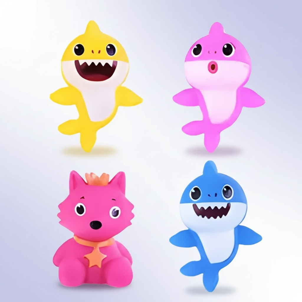 4 in 1 Baby Shark Bath Toys Set