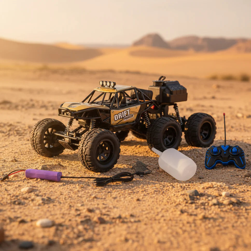 RC Spray Rock Crawler Jeep 1:18 Scale – Off-Road Remote Control Climbing Car for Kids
