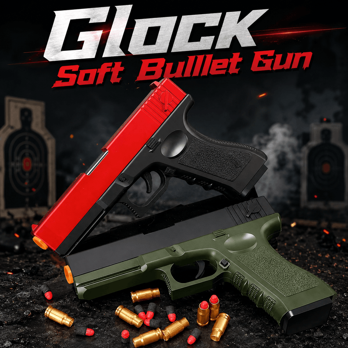 Glock Soft Bullet Gun For Kids – Foam Dart Toy Blaster