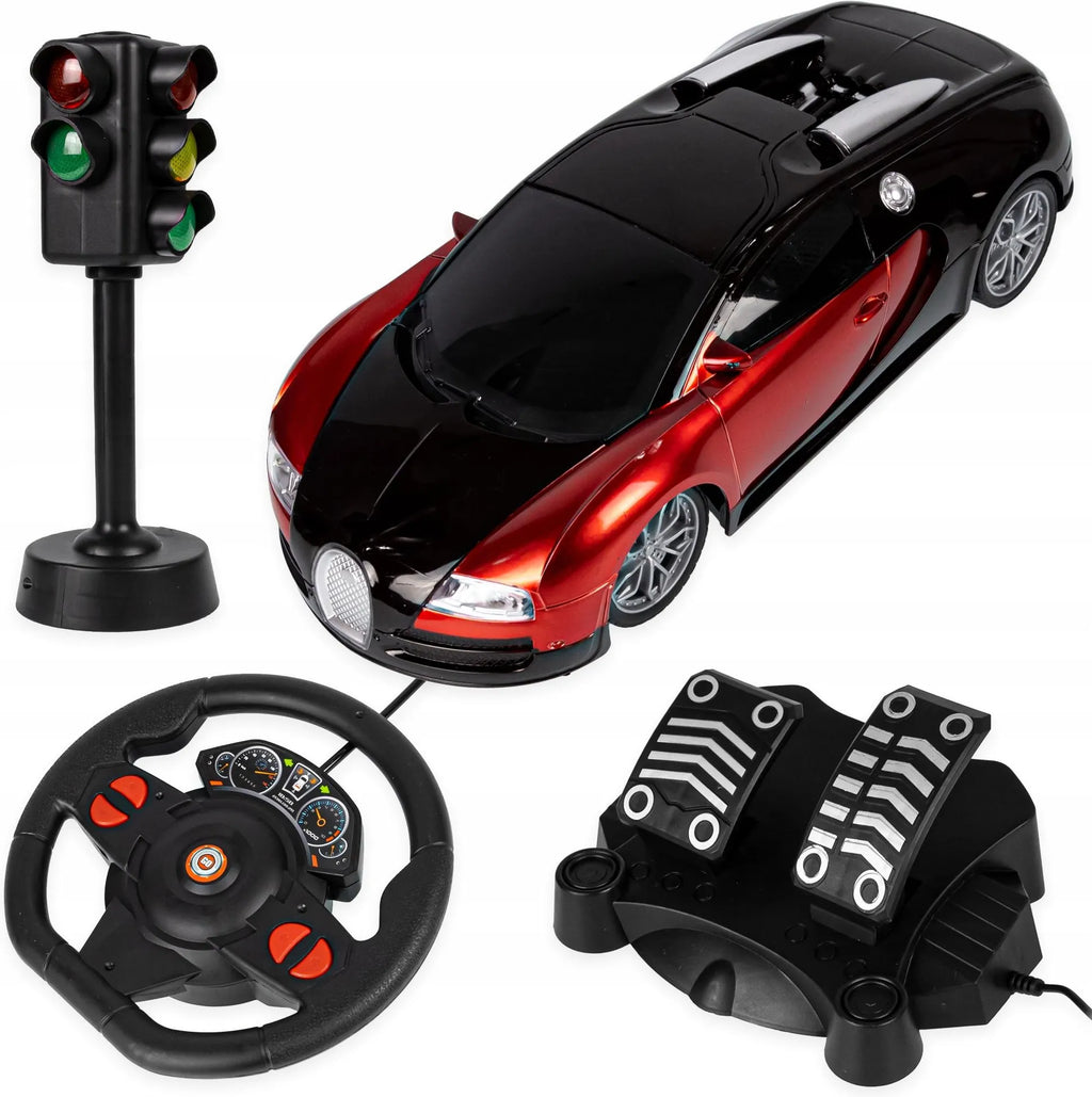 RC Racing Car 1:16 with Steering Wheel & Accelerator Pedal Set – Remote Control Driving Experience