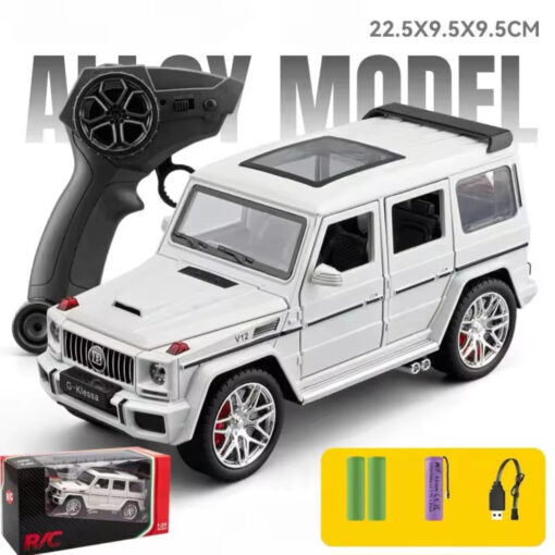 1:24 RC Mercedes Diecast Alloy Model – Remote Control Car with All Doors Open, Lights & Sound