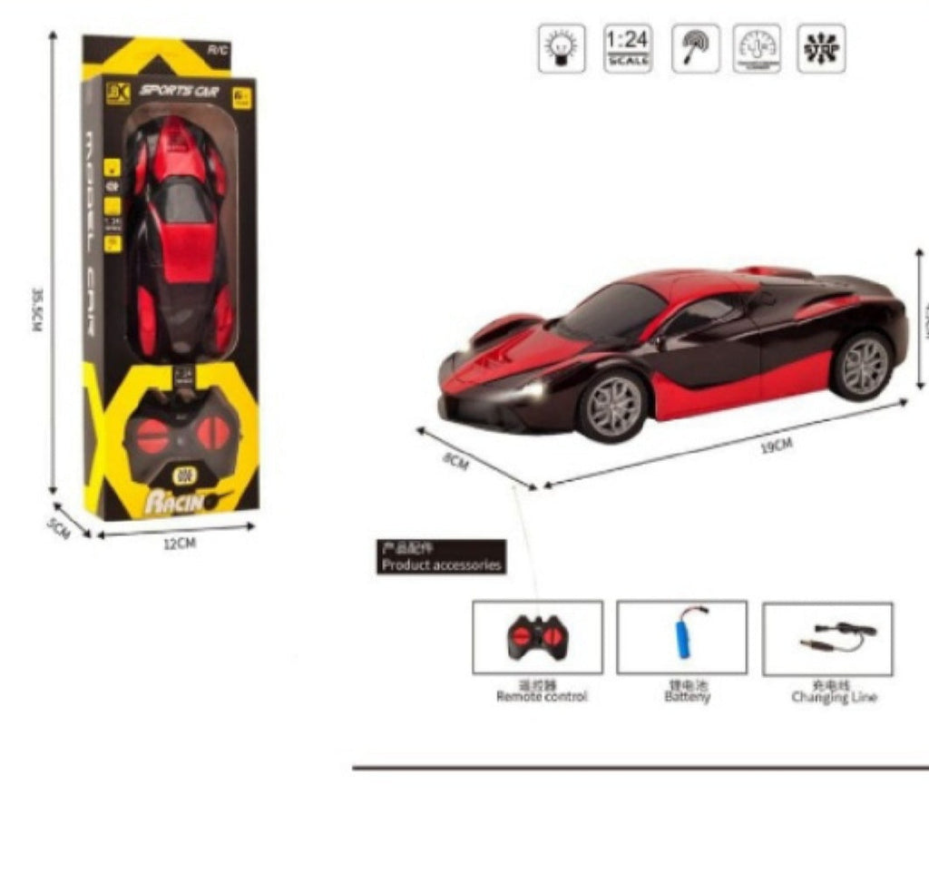 Rechargeable RC Remote Control Car for Kids – High Speed Racing Car with LED Lights