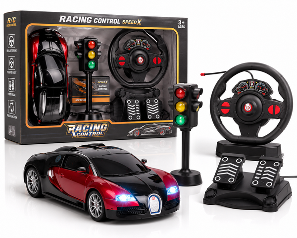 RC Racing Car 1:16 with Steering Wheel & Accelerator Pedal Set – Remote Control Driving Experience