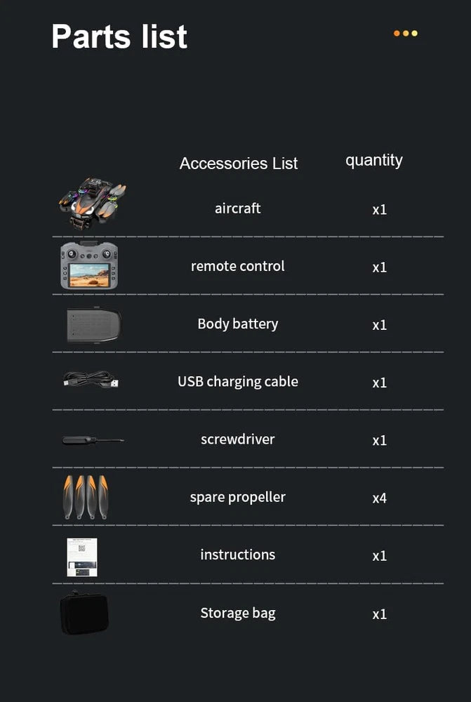 T5P Foldable Drone with Dual Camera, 720P HD, 2.4-Inch Remote Control